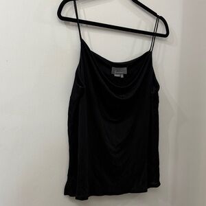 Anthropologie Black spaghetti strap tank - XL - cowl neck